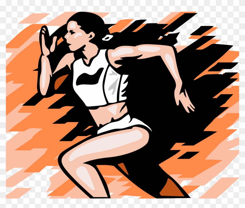 This Free Icons Png Design Of Female Runner Illustration Clipart #954289