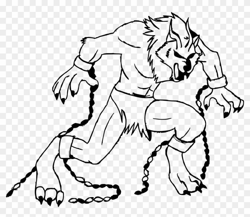 Werewolf Clipart Wearwolf - Werewolf Black And White Clipart - Png Download