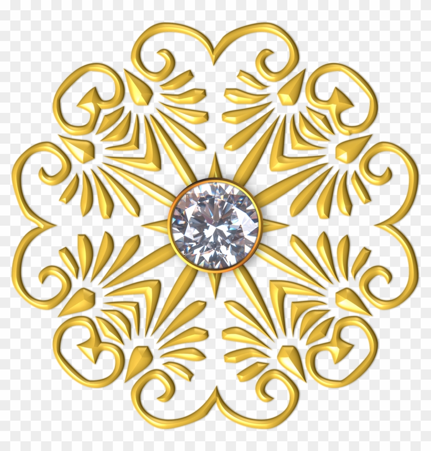 Gold Flower Petal - Motif Clipart