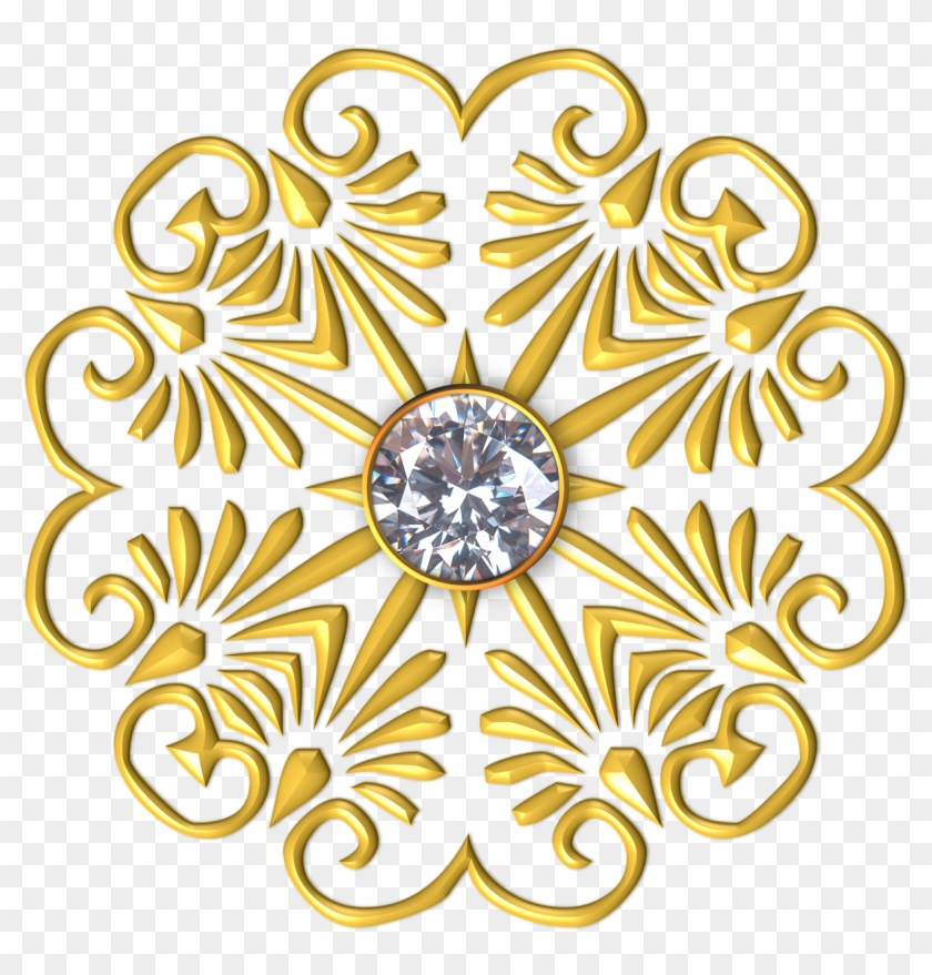 Gold Flower Petal - Motif Clipart #955902