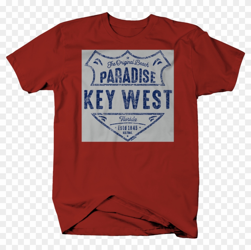 The Original Beach Key West Florida Ocean Waves - Active Shirt Clipart #955996