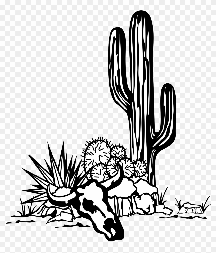 2134 X 2400 1 - Cow Skull With Cactus Clipart