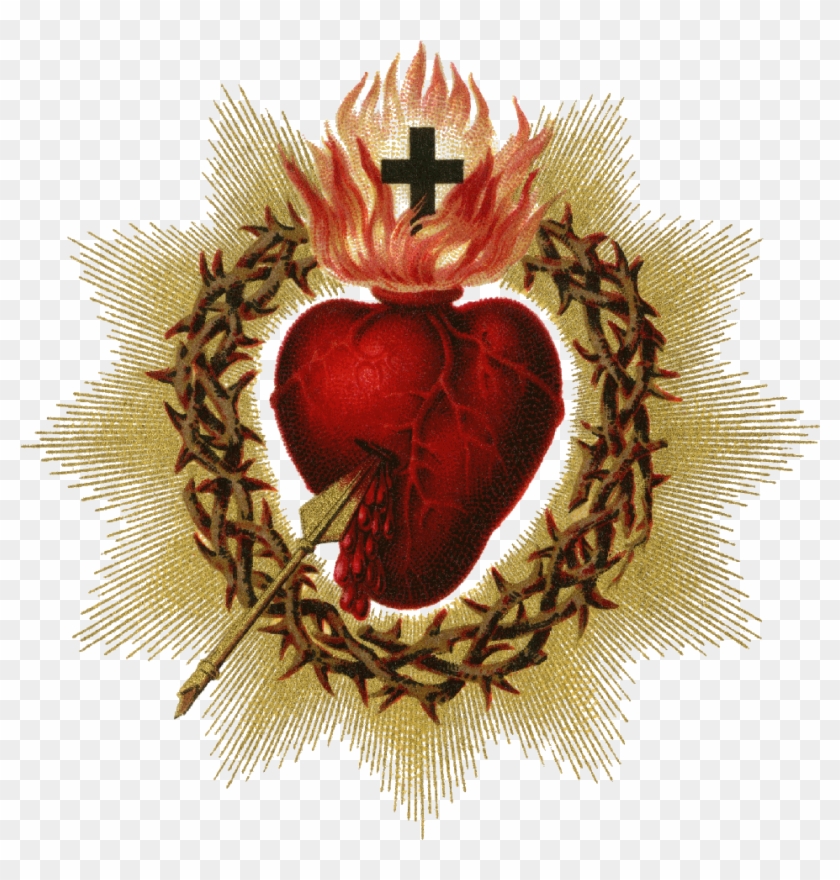 Sacred Heart Png Picture - Sacred Heart Of Jesus Png Clipart #956434