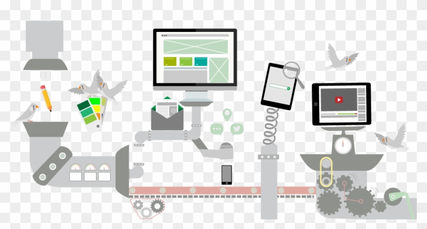 Digital Marketing Branding Factory - Graphic Design Clipart