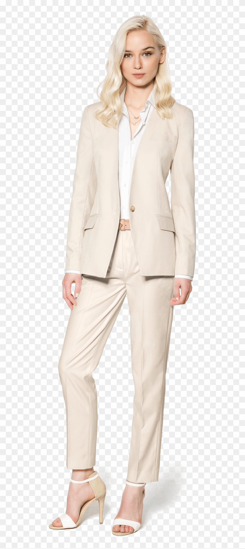 Beige Pantsuit For Women - Traje A La Medida Mujer Clipart