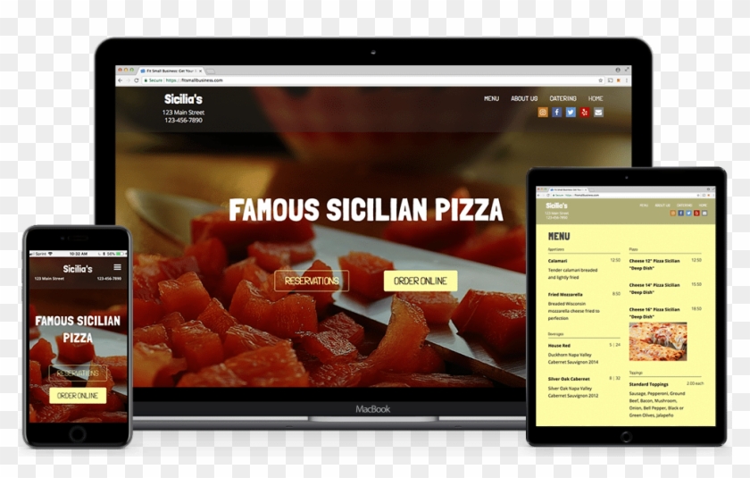 Restaurant Website Templates - Web Page Instructions Clipart