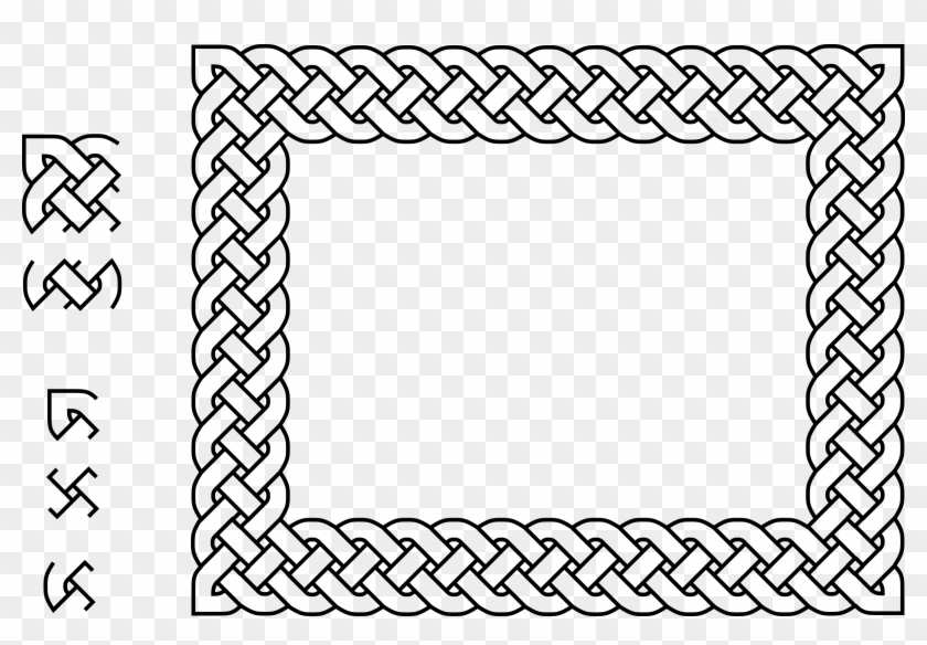 Rectangle Outline Png - Celtic Knot Square Border Clipart