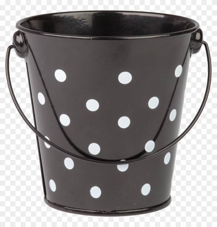 Tcr20825 Black Polka Dots Bucket Image - Polka Dot Clipart #959003