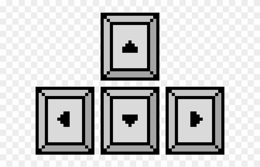 650 X 500 9 - Arrow Keys Pixel Art Clipart