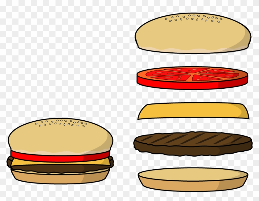 Hamburger Clipart Burger Bun - Burger Patty Cartoon Png Transparent Png #959761