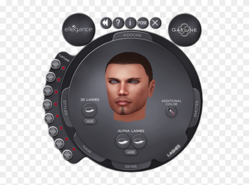 Male Hud Lashes - Hair Clipart