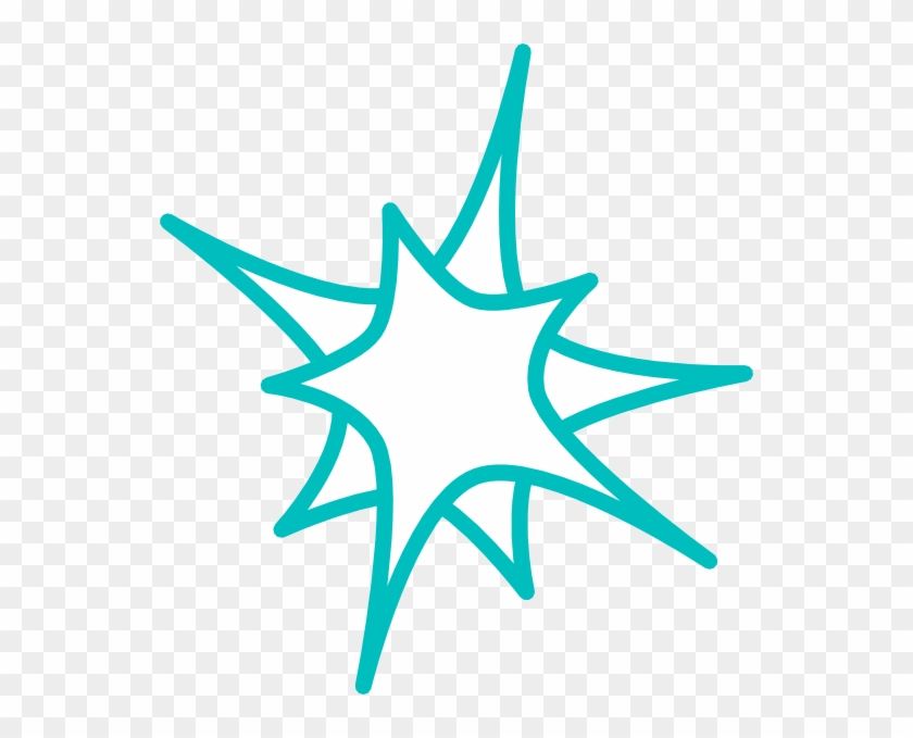 Teal Star Clip Art - Png Download