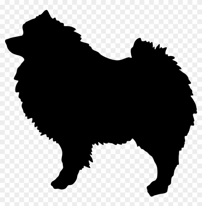 7al Keeshond Silhouette Imprinted On A Peerless 43 - Silhouette Of A Silkie Chicken Clipart #959992