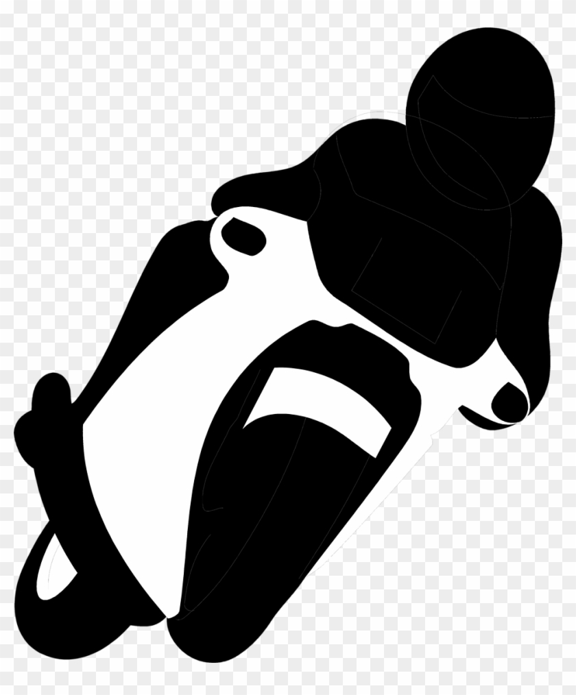 Image Black And White Library Racecar Clipart Silhouette - Motorcycle Logo Transparent Background - Png Download #960036
