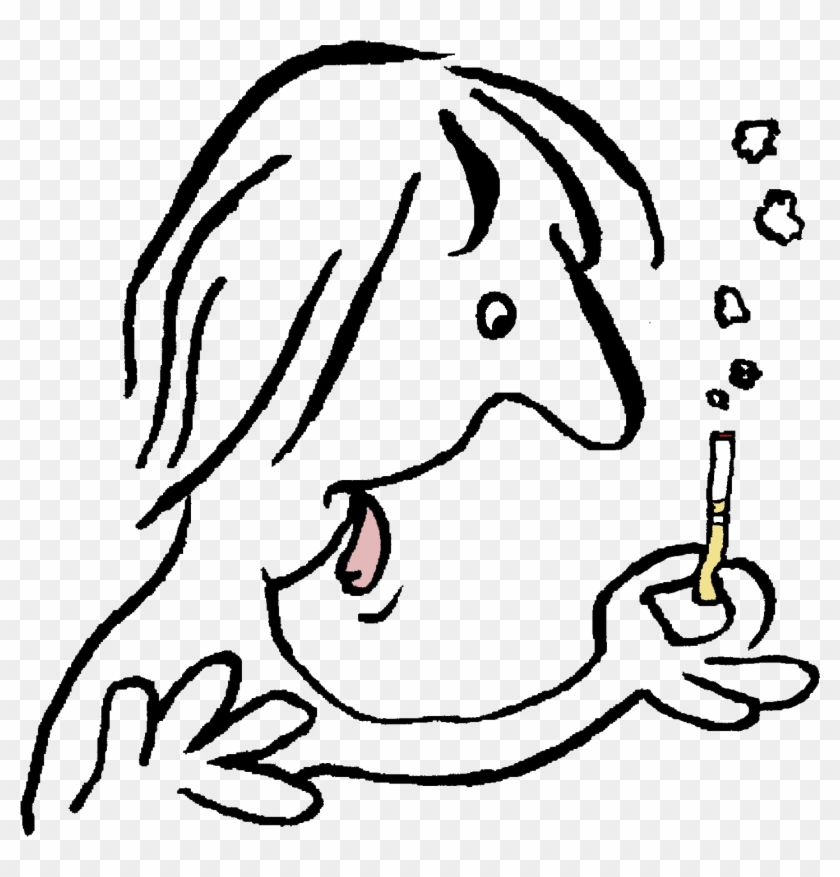 Drawn Cigarette Cigaret - Cartoon Smoking Png Clipart #960205