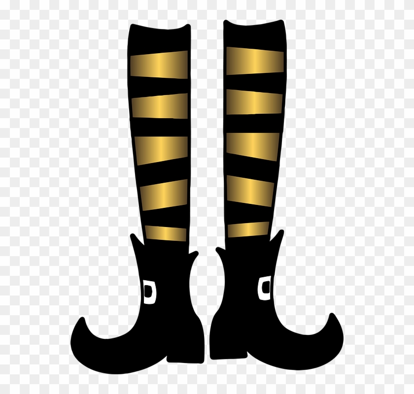 Halloween Witch, Legs, Witch, Halloween, Female, Girl - Halloween Witch Legs Clipart