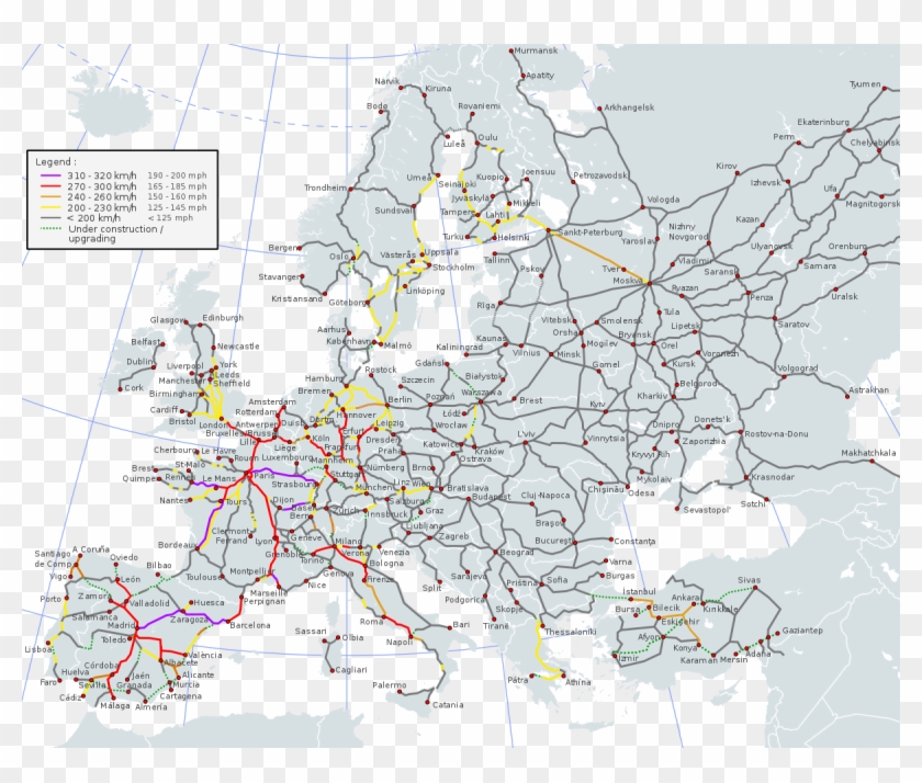 High Speed Trains Europe Clipart #960676
