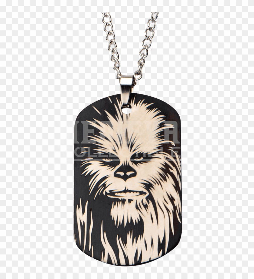 Chewbacca Stainless Steel Dog Tag Necklace - Chewbacca Clipart