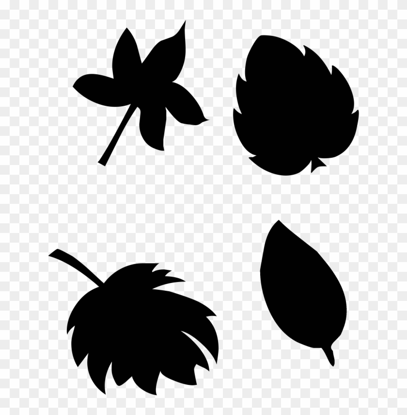 Stained Glass Fall Leaves Silhouette File Sarah Halstead - Illustration Clipart #961616