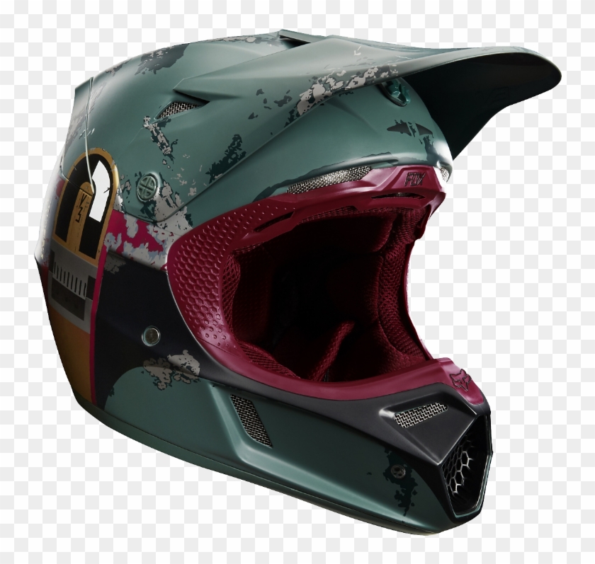 Boba Fett Limited Edition Motocross Gear From Fox Racing - Fox Boba Fett Helmet Clipart #961642