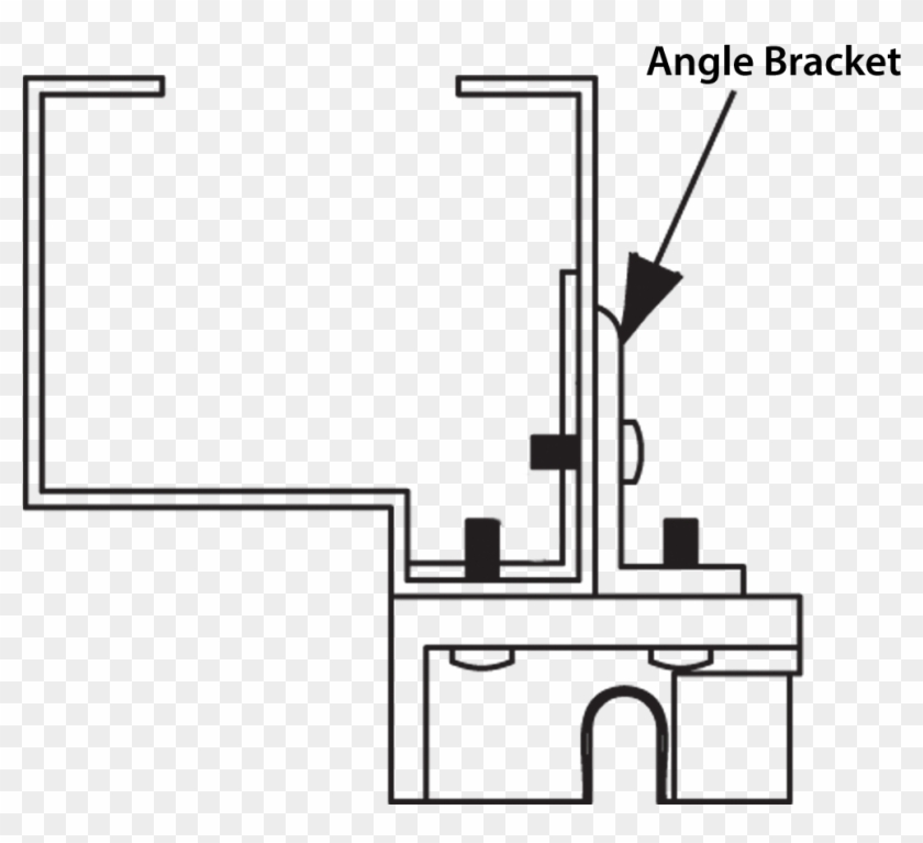 Angle-bracket - Signage Mounting Brackets Mullion Clipart #961783