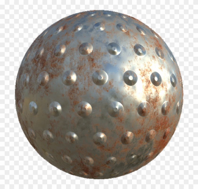 Rust Metal With Dots Texture - Sphere Clipart #962222