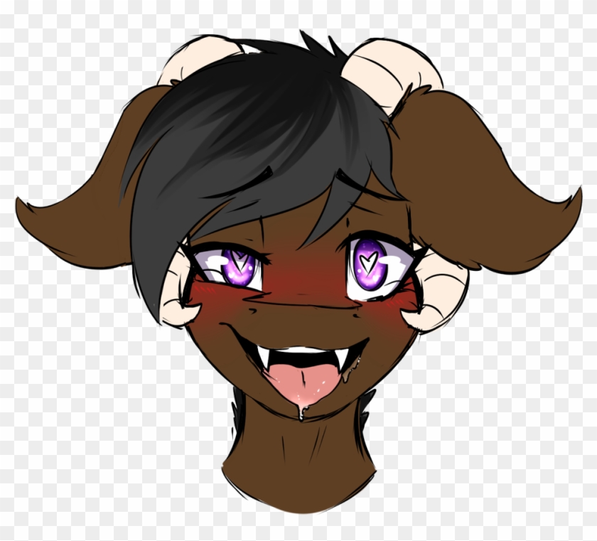 Celestialoddity, Bust, Dracony, Fangs, Heart Eyes, - Cartoon Clipart