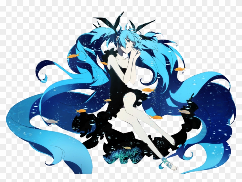 Vocaloid Sticker - Deep Sea Girl Miku Png Clipart