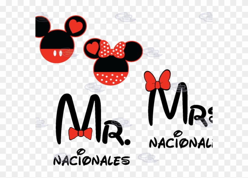 Bow Tie Clipart Mickey Mouse - Mr & Mrs Couple Shirt - Png Download