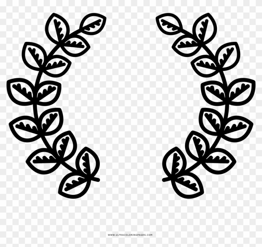 Laurel Wreath Coloring Page - Laurel Wreath Clipart