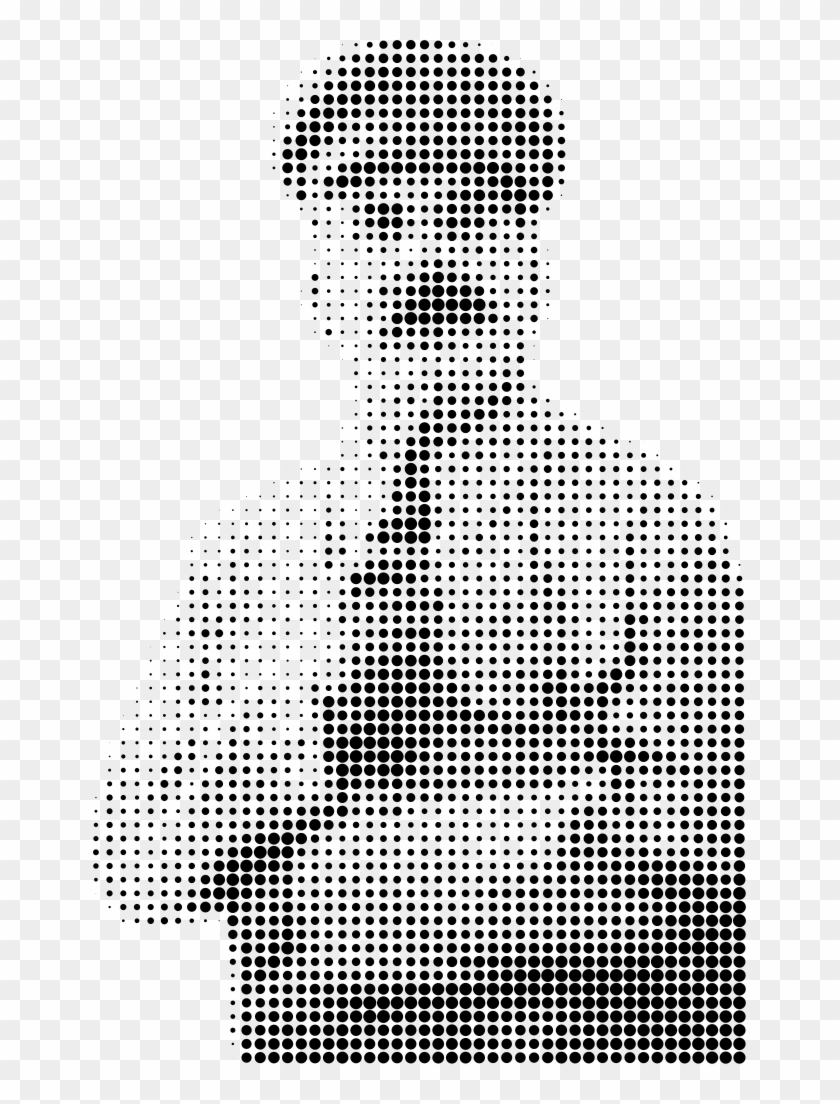 File - Halftone-stalin - Svg - Monochrome Clipart #964751