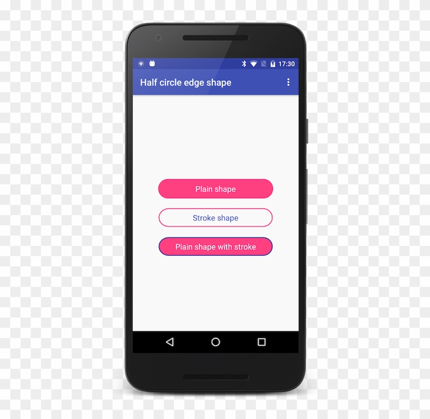 Half Circle Edge Shape, Ticket Shape - Android Clipart
