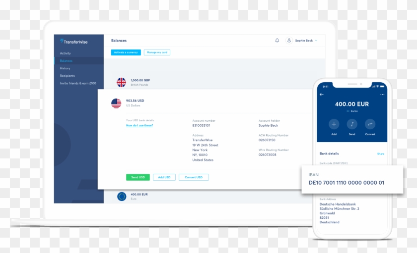 Free Online Multi Currency - Iban Transferwise Clipart