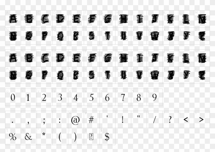 Character Map - Saloon Font Ttf Clipart