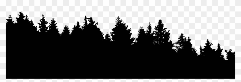Big Image - Forest Tree Line Silhouette Clipart