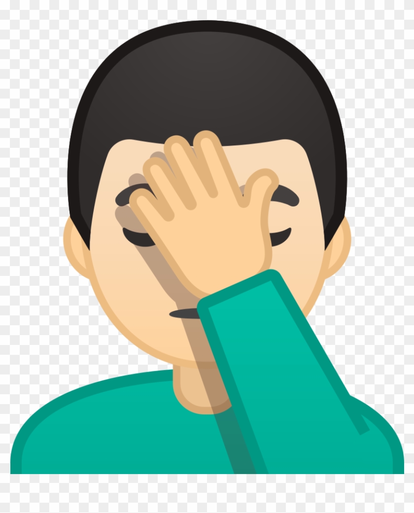 Noto Emoji Oreo 1f926 1f3fb 200d - Emoji Tapandose La Cara Hombre Clipart