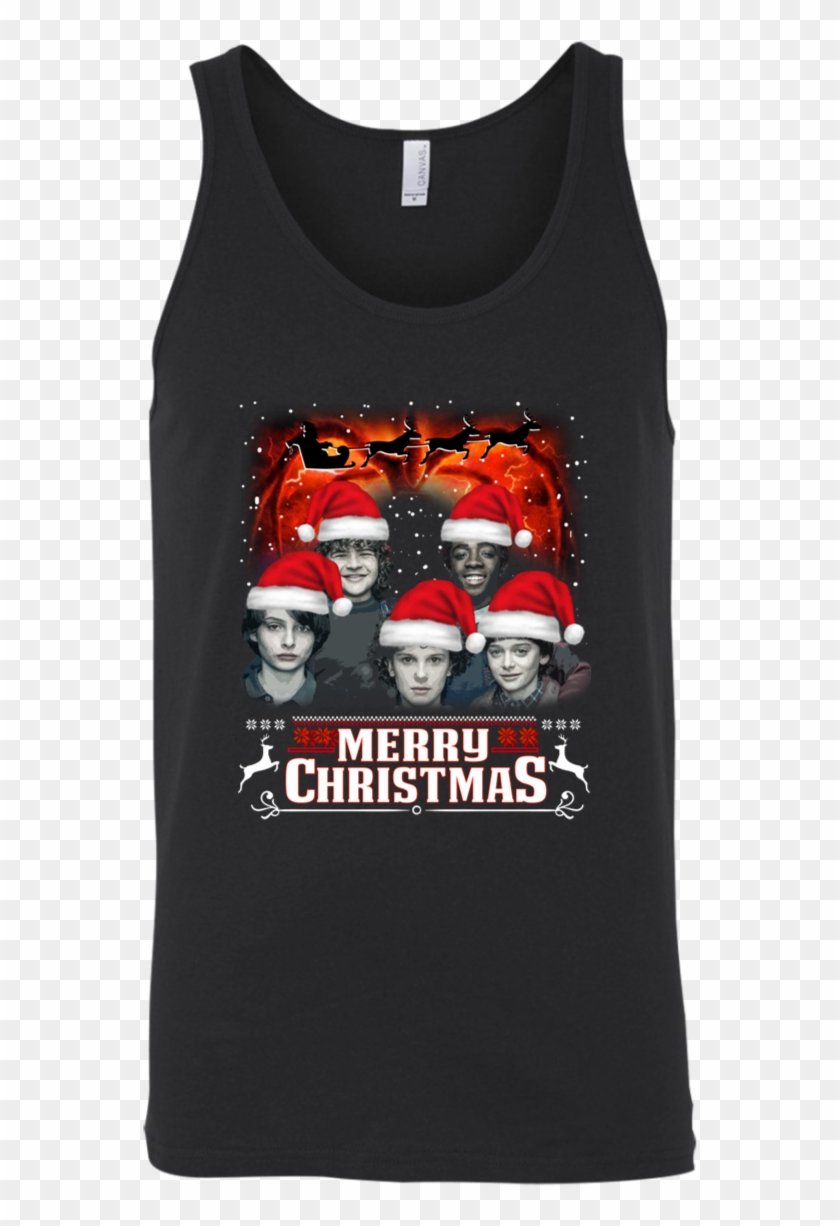 Stranger Things Merry Christmas Unisex Tank - Shirt Clipart