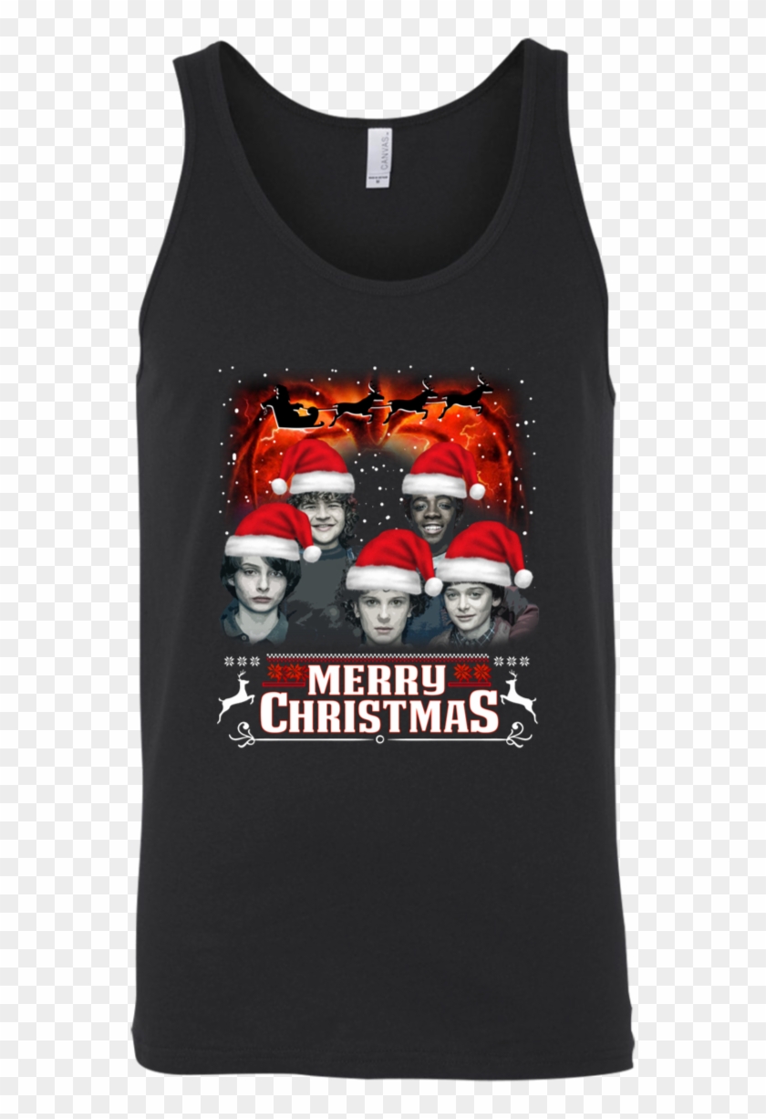 Stranger Things Merry Christmas Unisex Tank - Shirt Clipart #967432