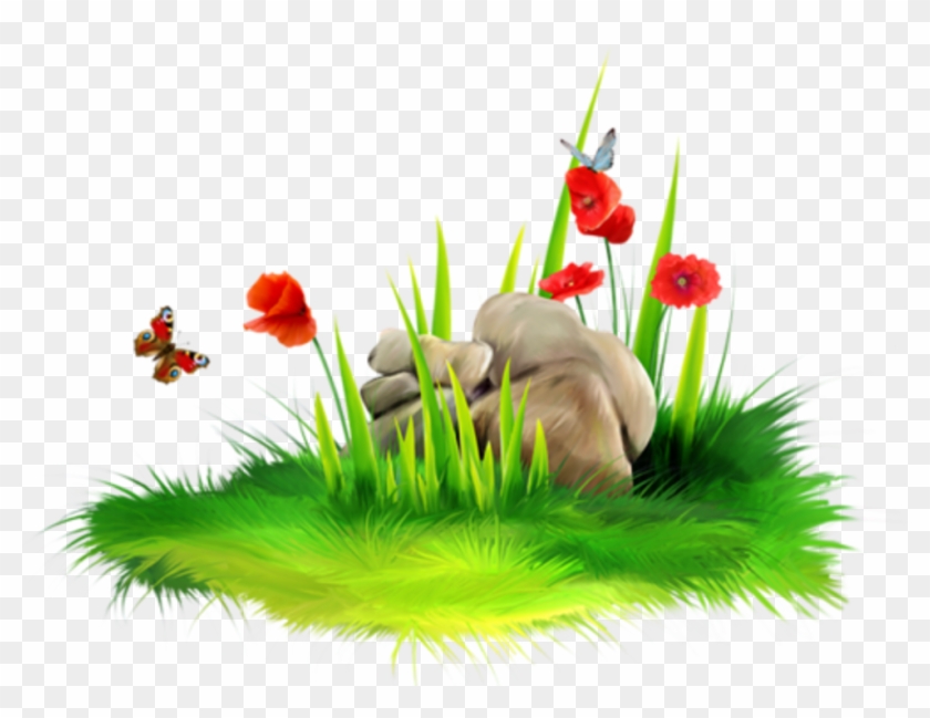 Tubes Fleurs - - Carolineblue - Grass Flower Hd Png Clipart