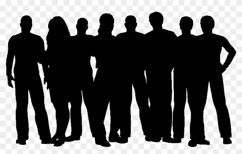 Group-sillohette - Group Of People Png Black Clipart