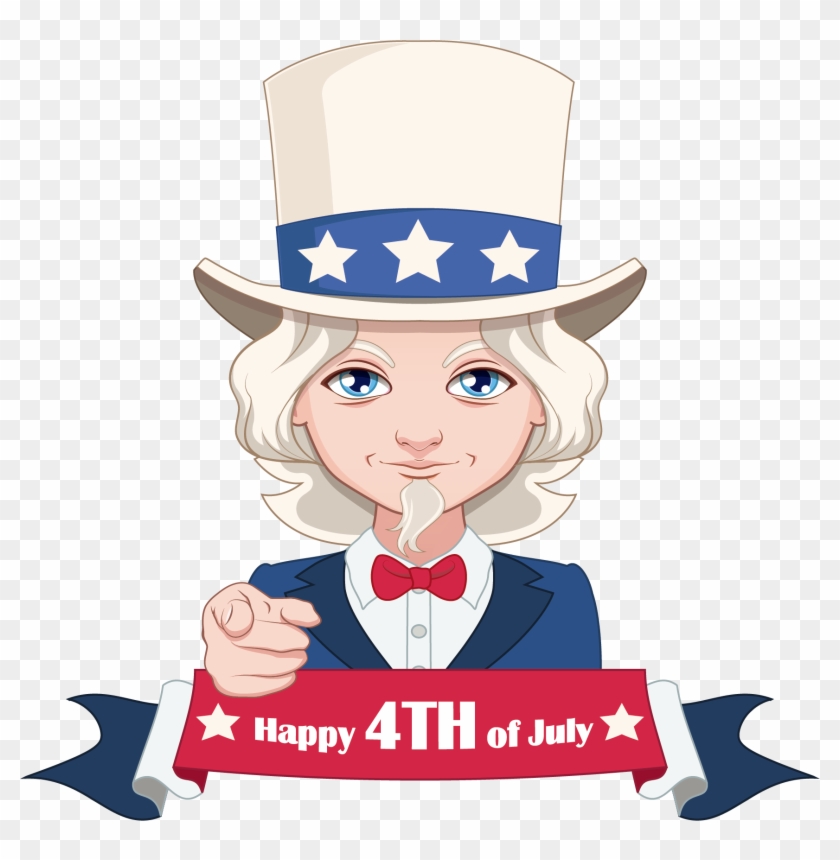 Uncle Sam Clipart 4th July - Clip Art - Png Download