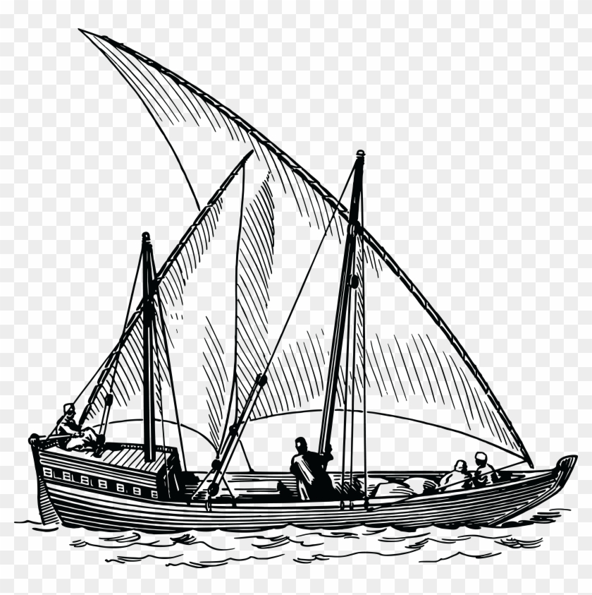 Sailing Ship Png - Sailing Clipart Black And White Transparent Png