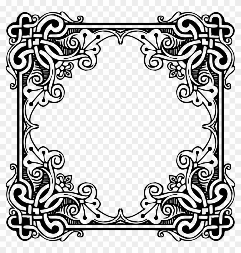 Pattern Border Png Picture - Frame Png Bw Clipart