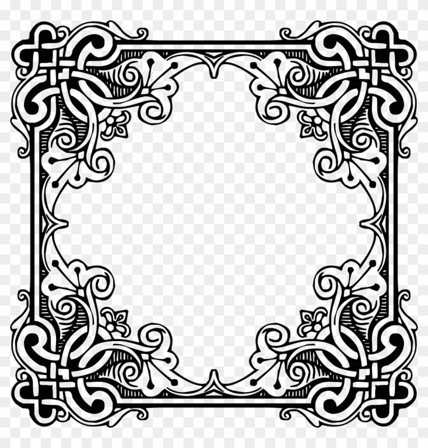 Pattern Border Png Picture - Frame Png Bw Clipart