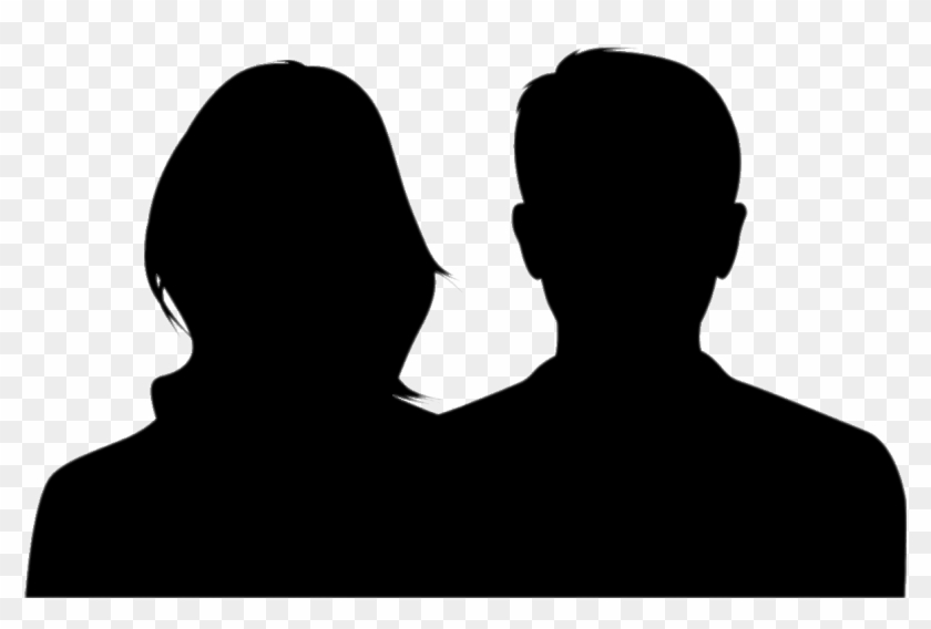 Couple - Silhouette Of Male And Female Clipart