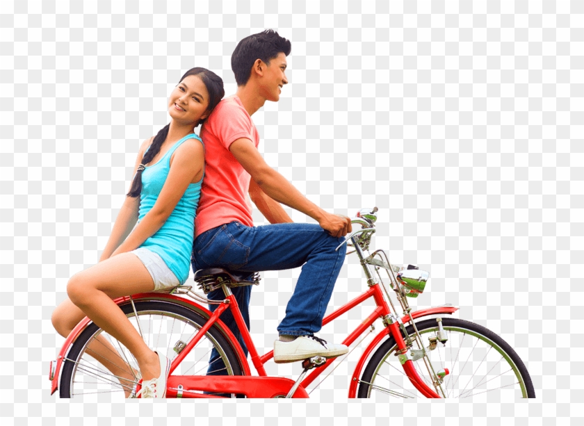Couple - Couple On Bike Png Clipart