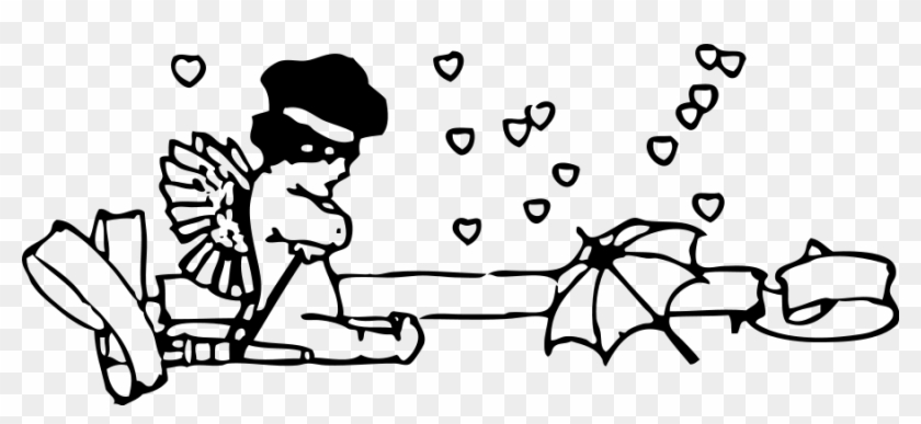 Cupid And Parasol Png Clipart