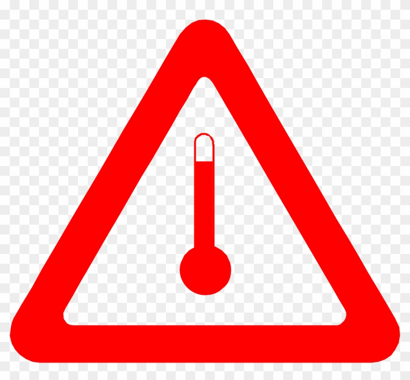 Rising Temperatures Increase The Risk Of Heat-related - Achtung Icon Clipart