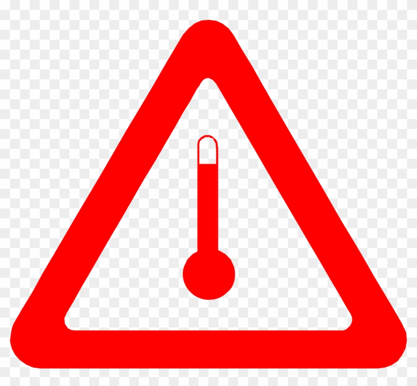 Rising Temperatures Increase The Risk Of Heat-related - Achtung Icon Clipart #970986