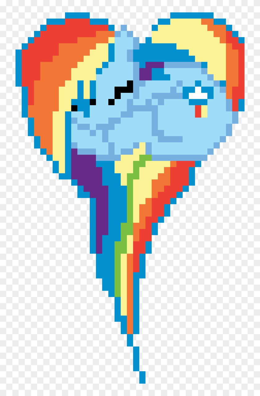 Rainbow Dash - Pixel Art Rainbow Dash Clipart